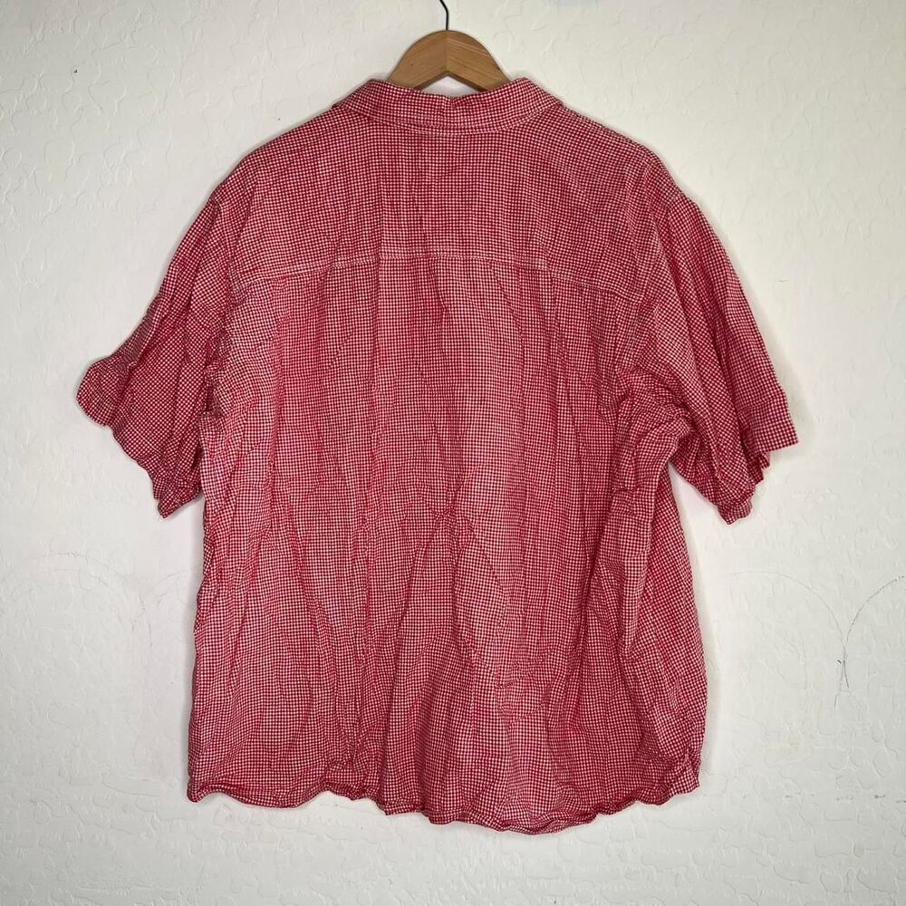 Looney Tunes Red & White Check Short Sleeve Button Up Shirt - Picture 9 of 9